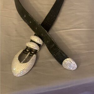 B.B. Simon Black Alligator with Swarovski Crystals